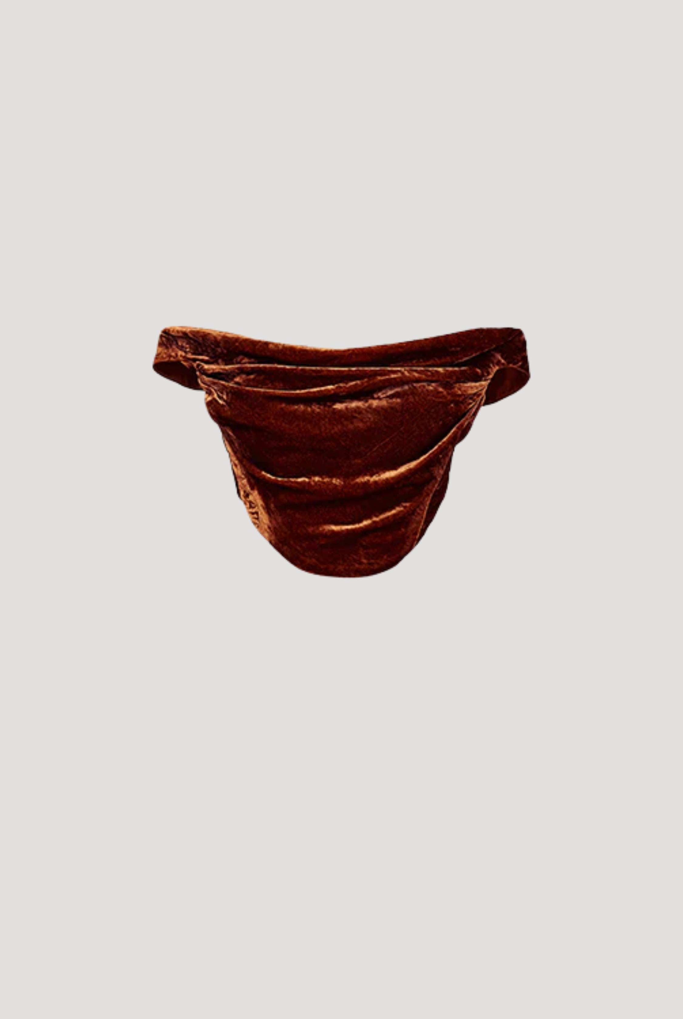 Amber Silk Velvet Draped Corset