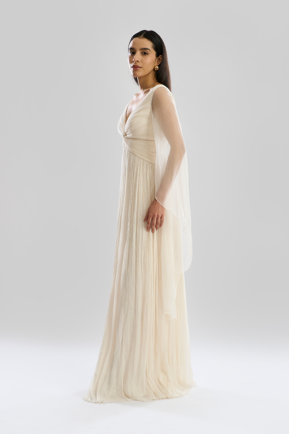 Dream Dress with Waterfall Sleeves