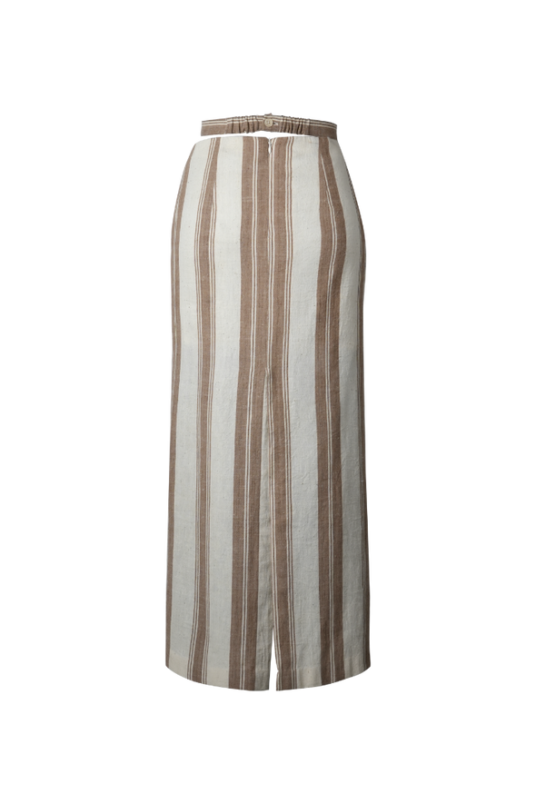 Sleek stripes cutout skirt