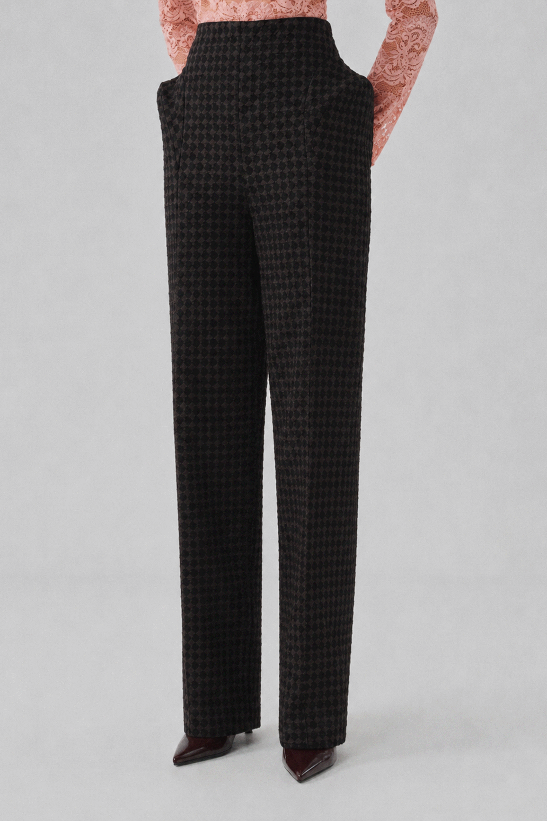 Mosaic Jacquard Structured Pants