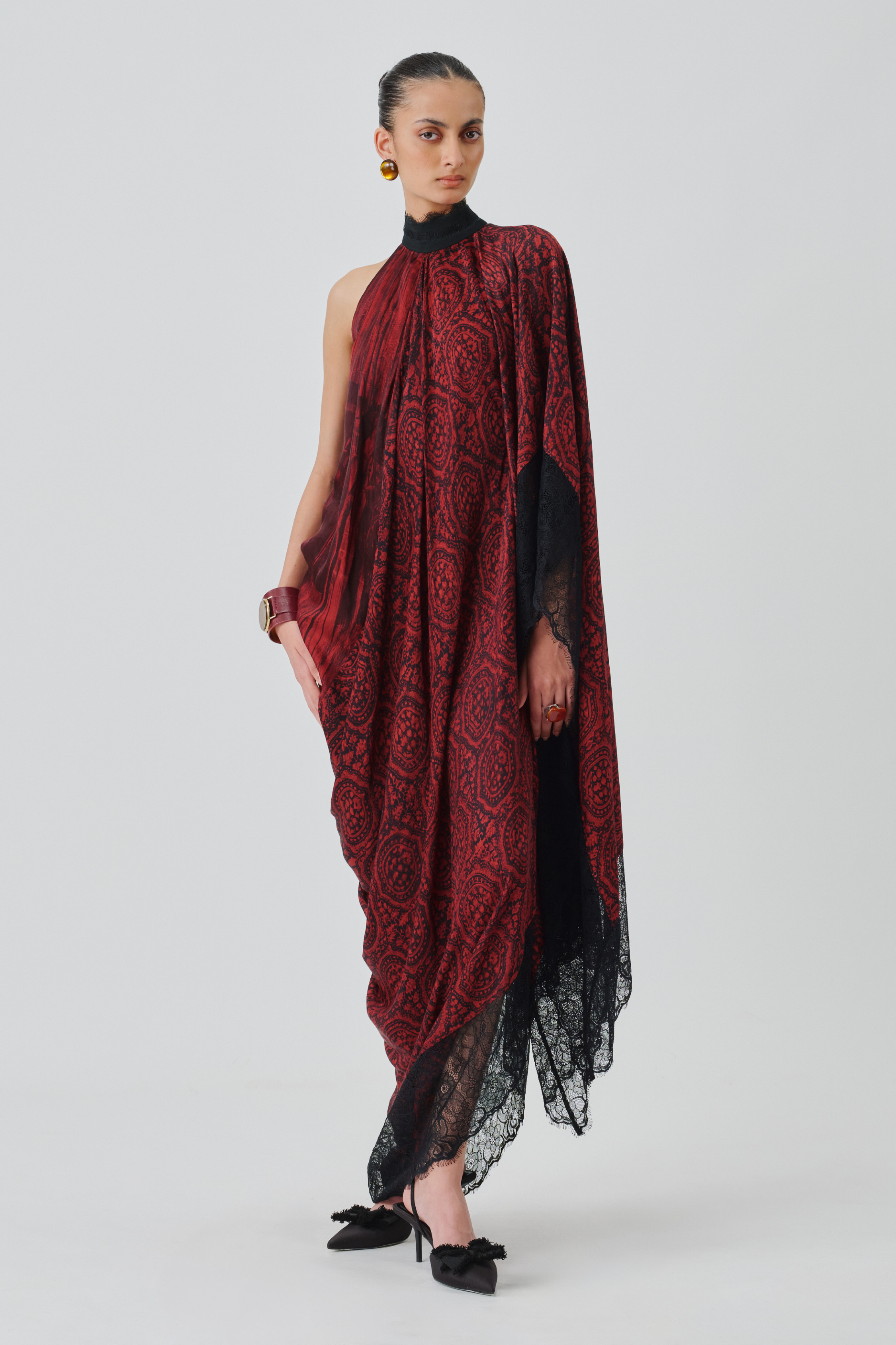 Model wearing Anaya dress , showcasing the full view