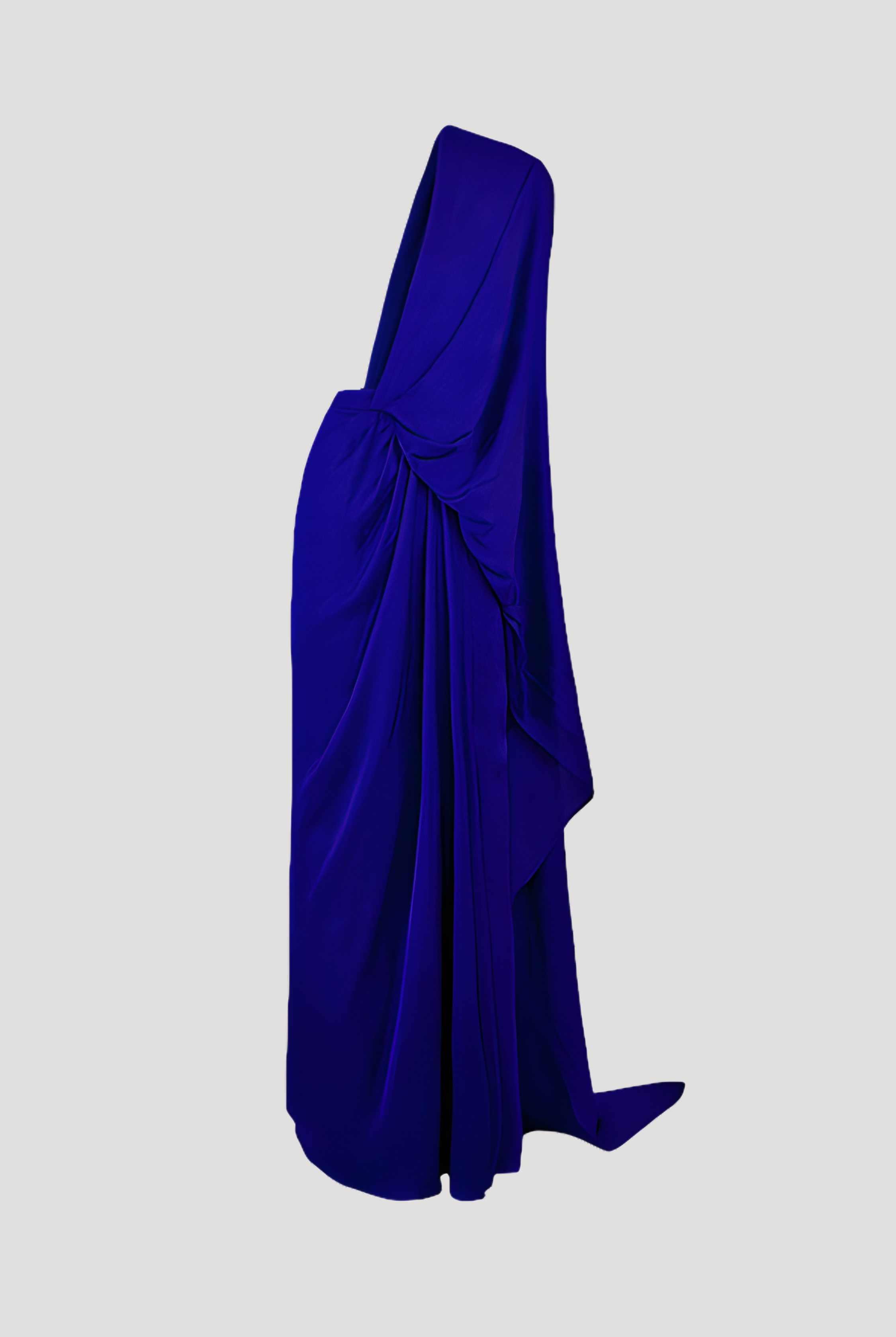 Flatlay front image of jasmin draped saree in royal blue