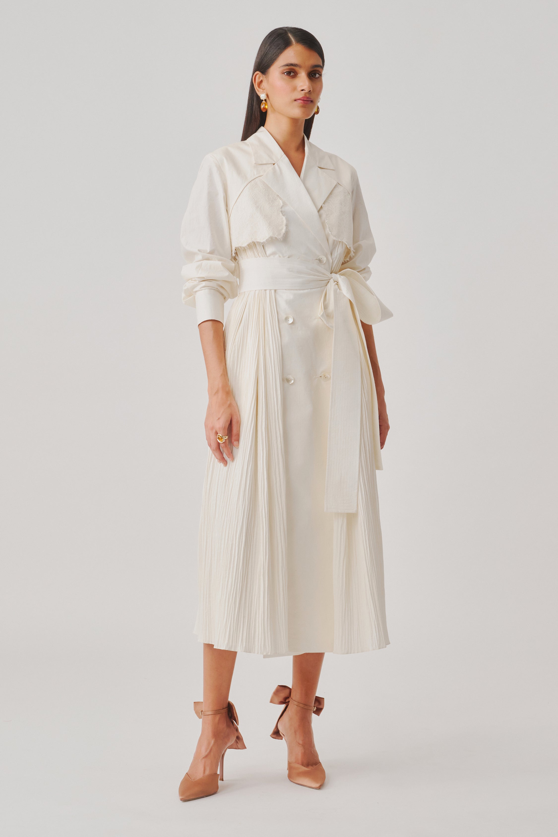 Ivory Atelier Trench Dress