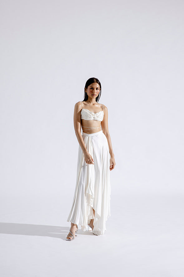 Dove draped skirt