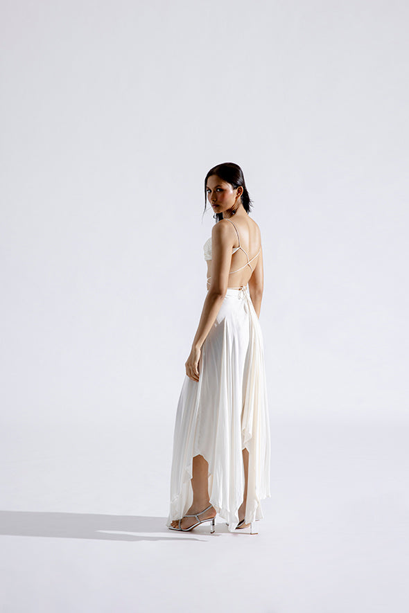 Dove draped skirt