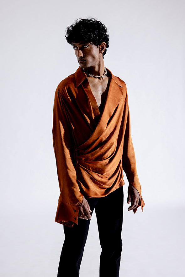 Caramel Wrap Shirt