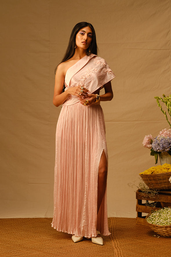 Mia Ruched Skirt in Pink