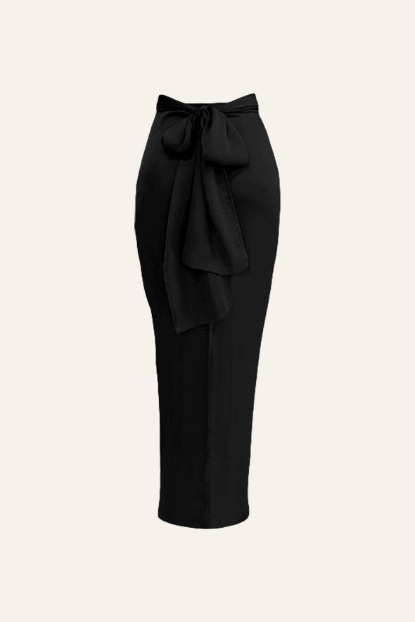 Black Sarong- versatile multiway draped skirt and sarong from Aroka.