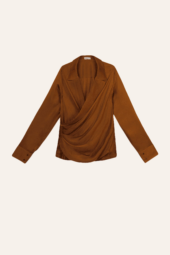 Caramel Wrap Shirt