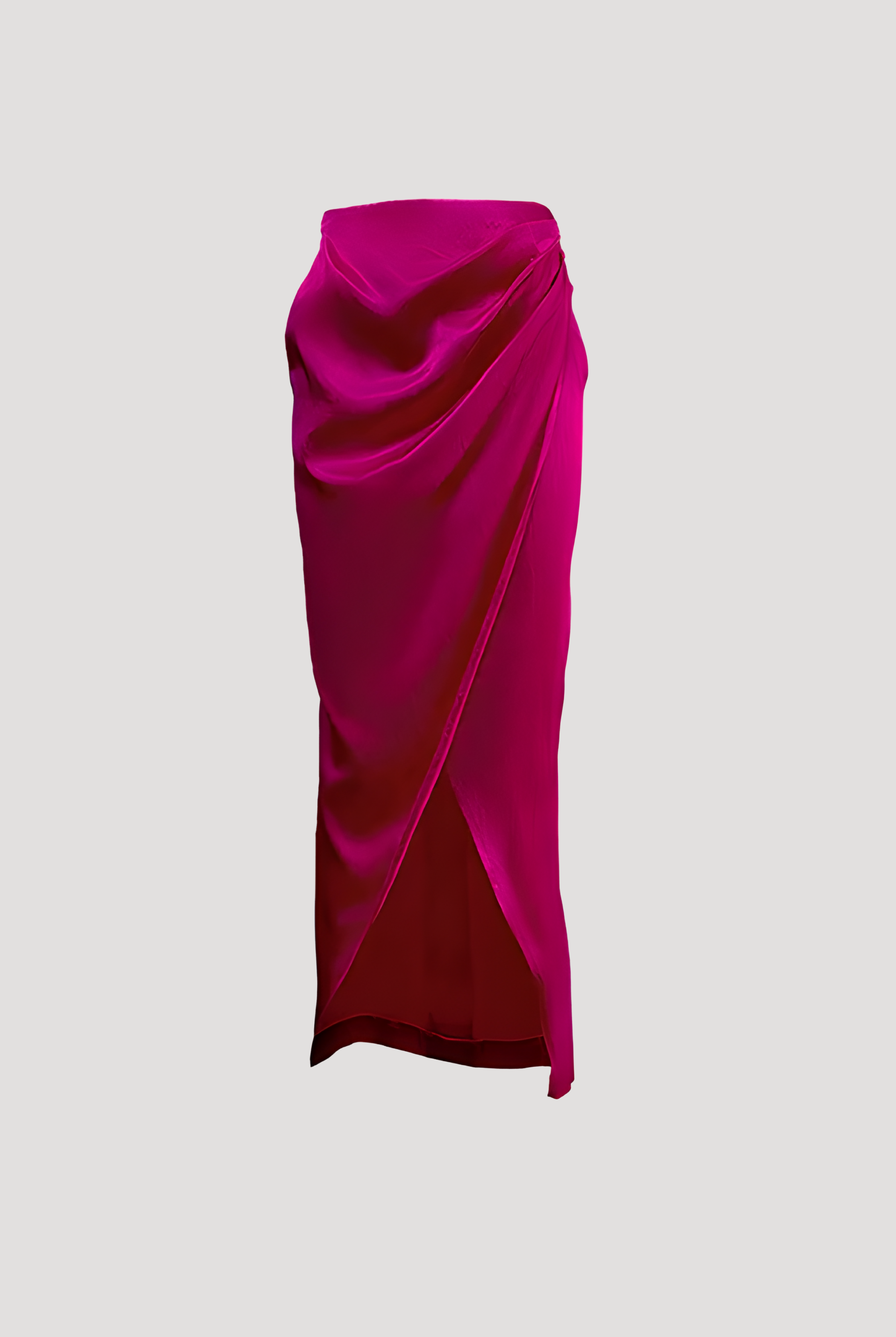 Flatlay image of carapace overlap skirt in hot pink