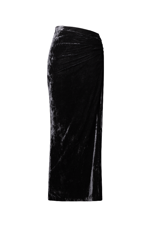 Clara silk velvet skirt