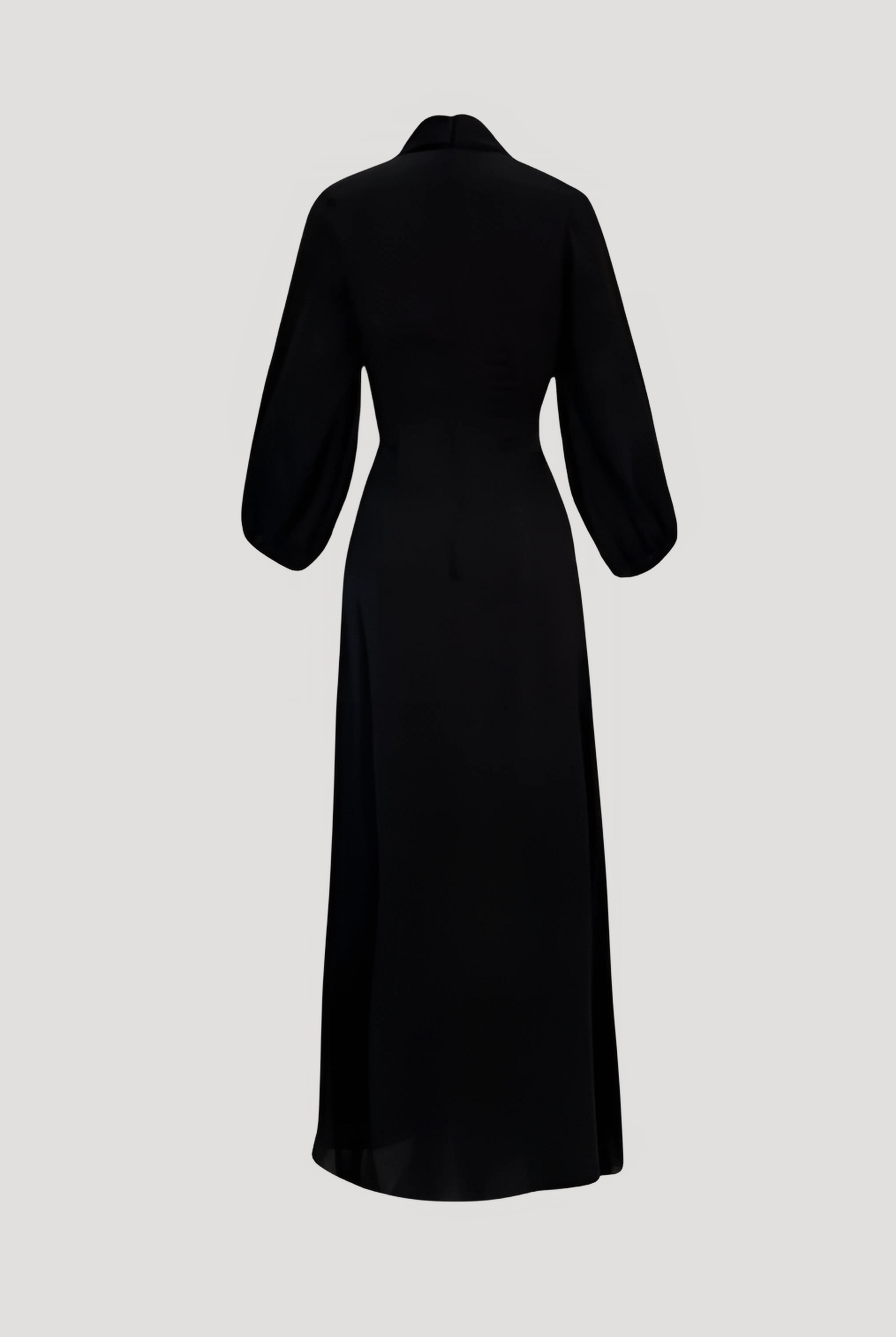 Flatlay image of diva dress in black