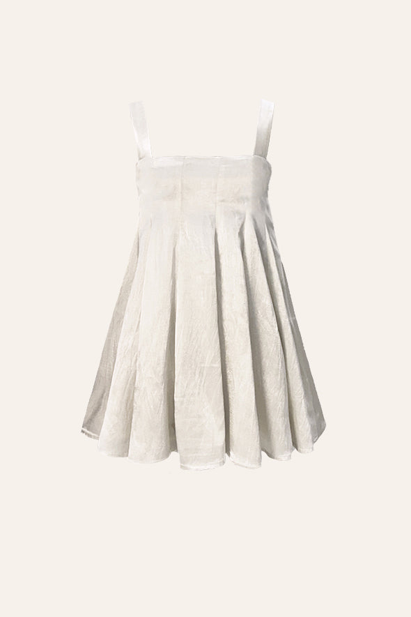 Mashru Fit and Flare dress in white from Aroka