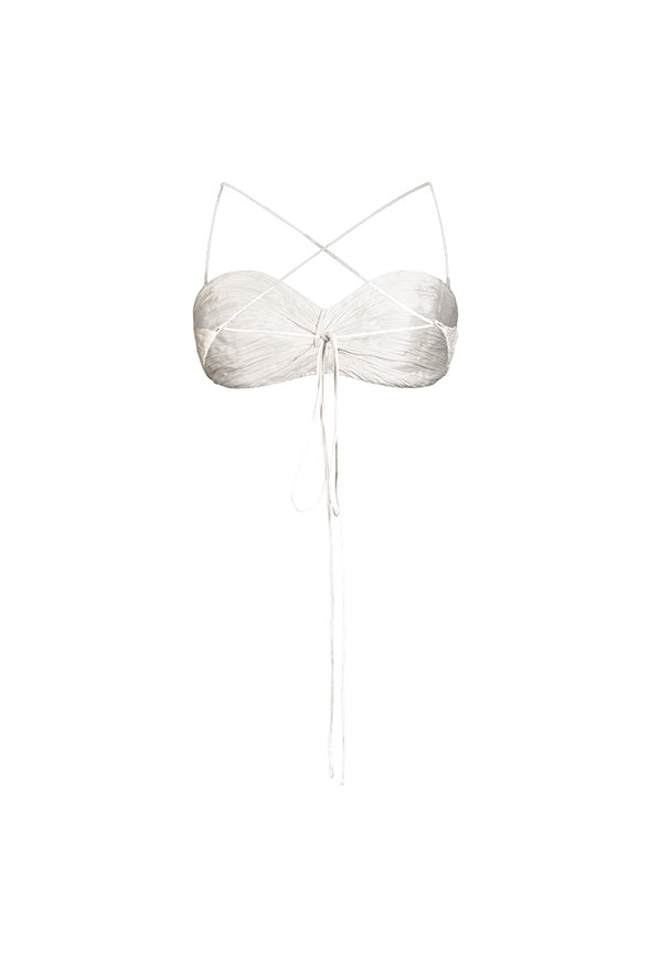 Dove ruched crop top