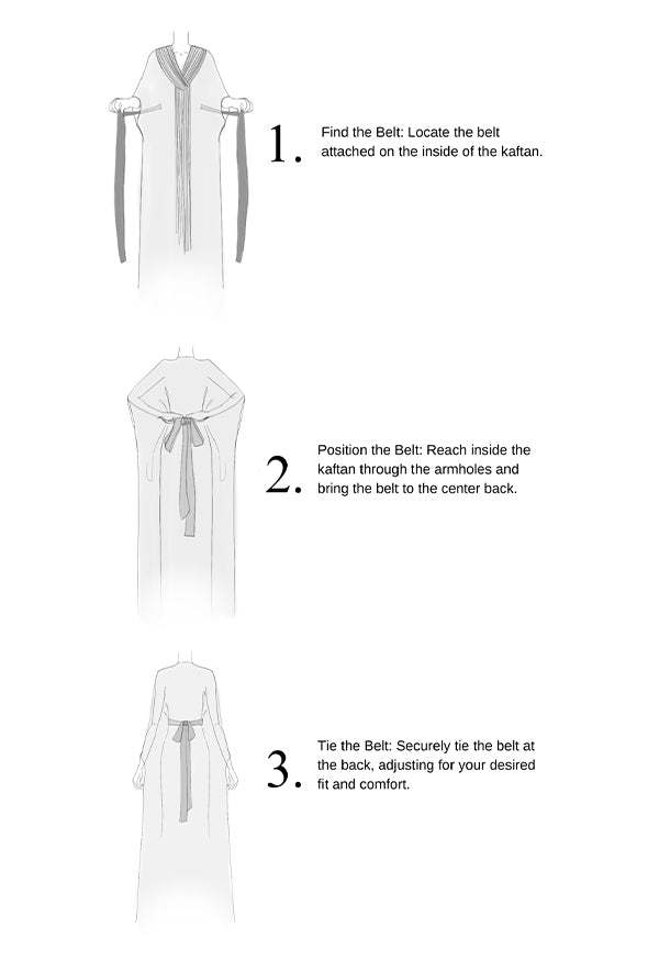 Comfortable modal satin Ruched V-neckline Kaftan Dress from Aroka