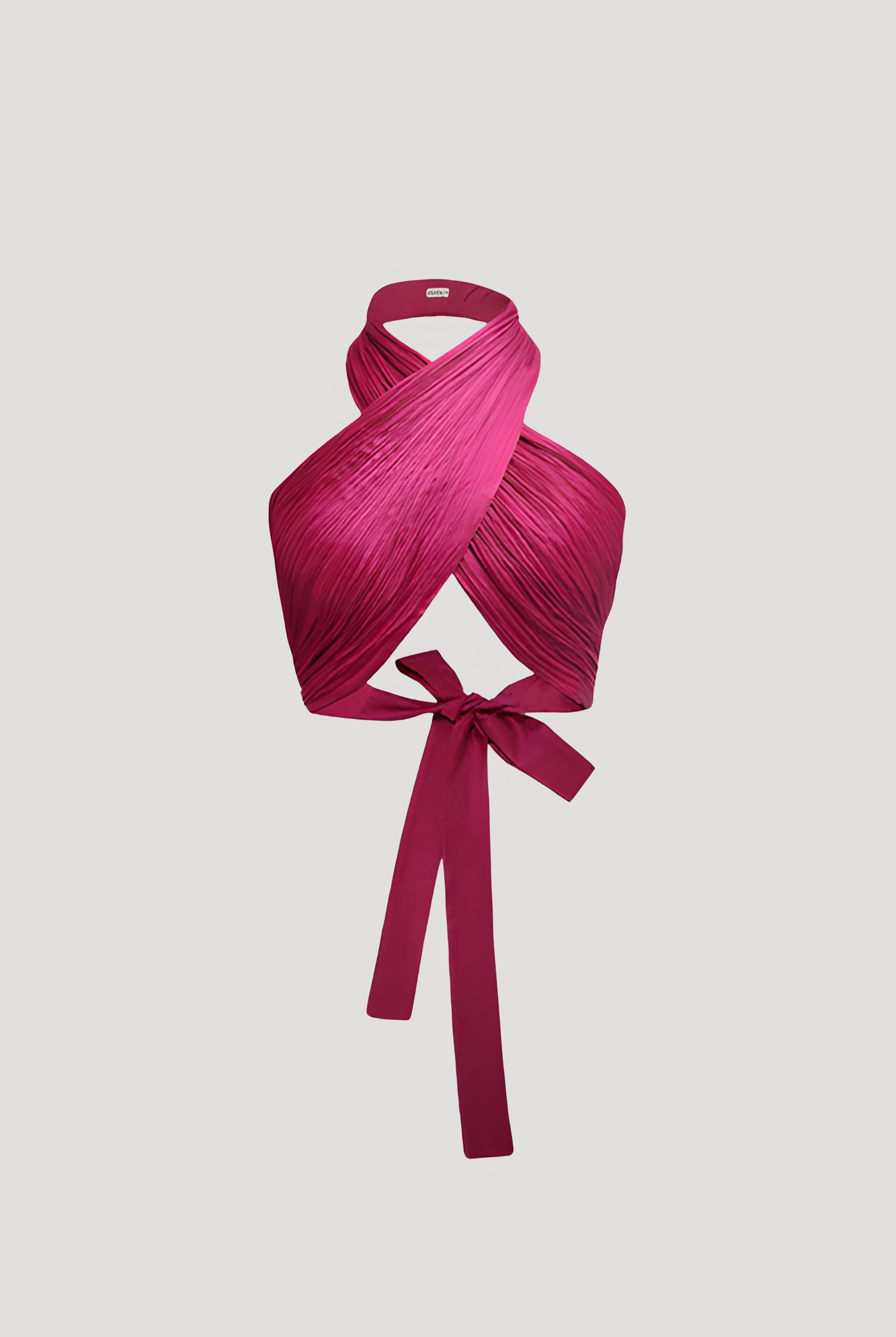 Flatlay image of hope halter neck top  in hot pink