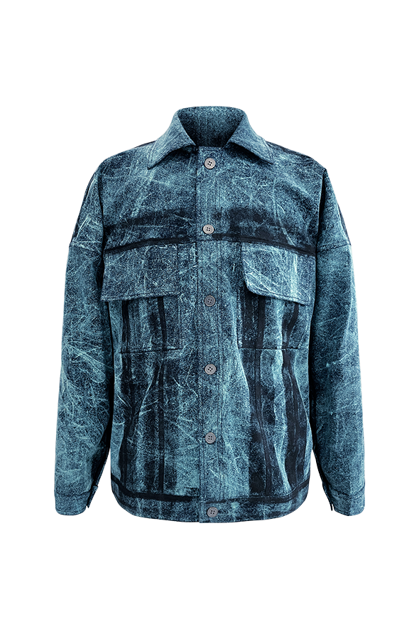 Medium Checks ICE-Wash Deep Sky Blue Cotton Denim Premium Check Shirt  fabrics, Full Sleeves, Casual at Rs 550/piece in Mumbai