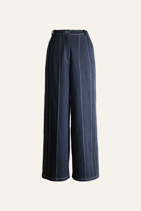 Indigo Top-Stitch Denim Pant