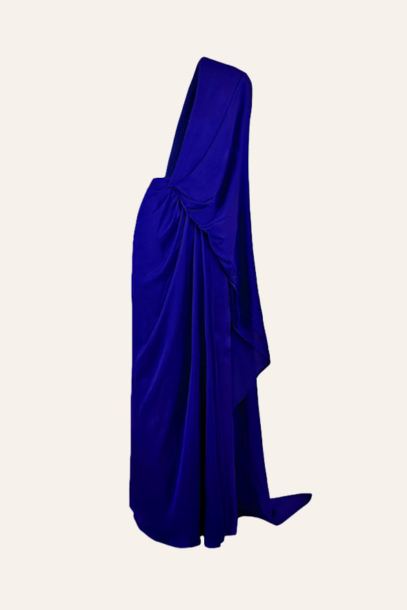 Jasmin Draped Saree in Royal Blue