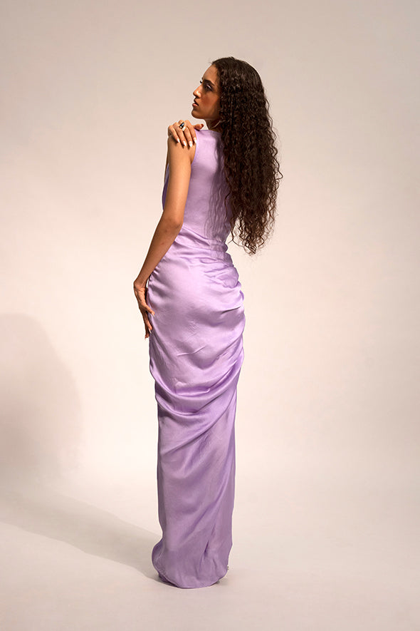 Lavender cascade dress
