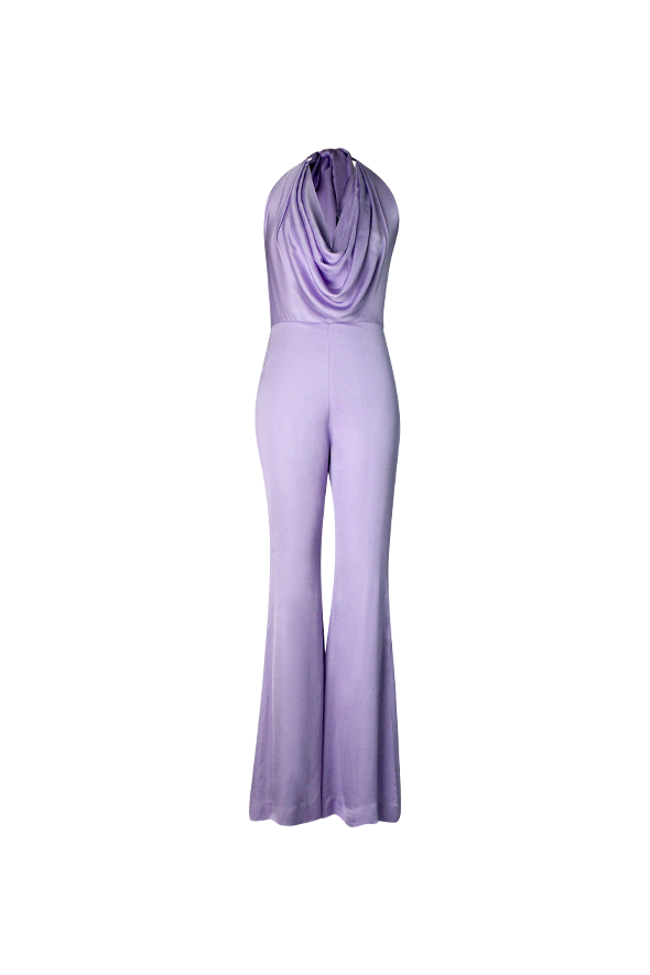 Lavender drape jumpsuit