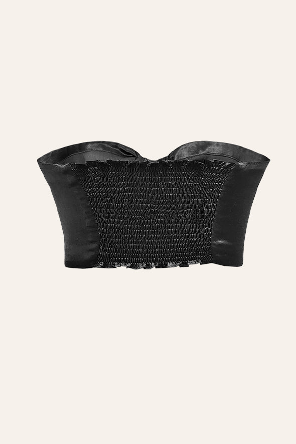 Mystery Bandeau Top in Black