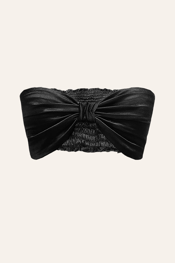 Mystery Bandeau Top in Black