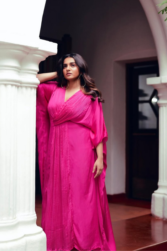 Regal Kaftan in Hot Pink