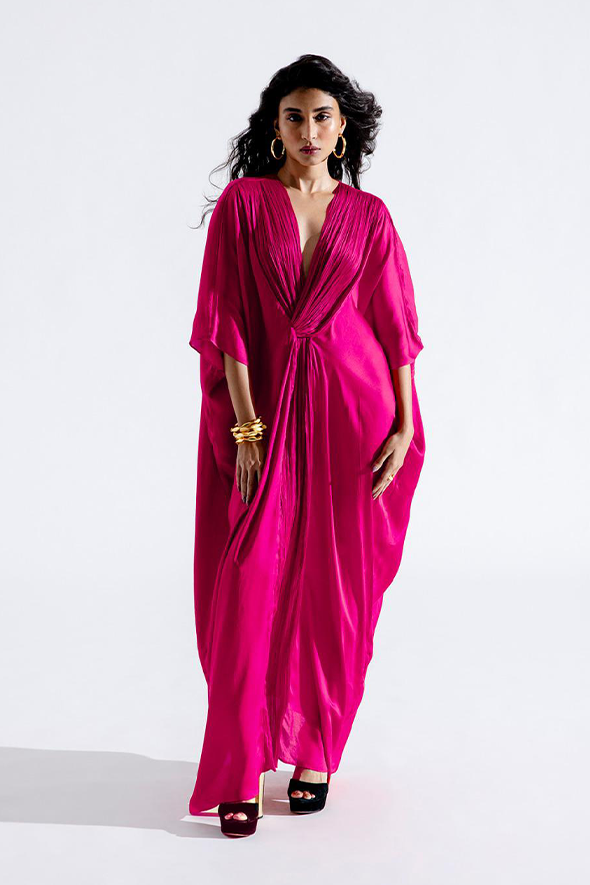 Regal Kaftan in Hot Pink