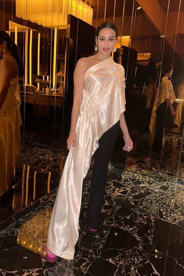 Tarini Manchanda in Pisa Top in Ivory by Aroka. Looking effortless for a dinner party.