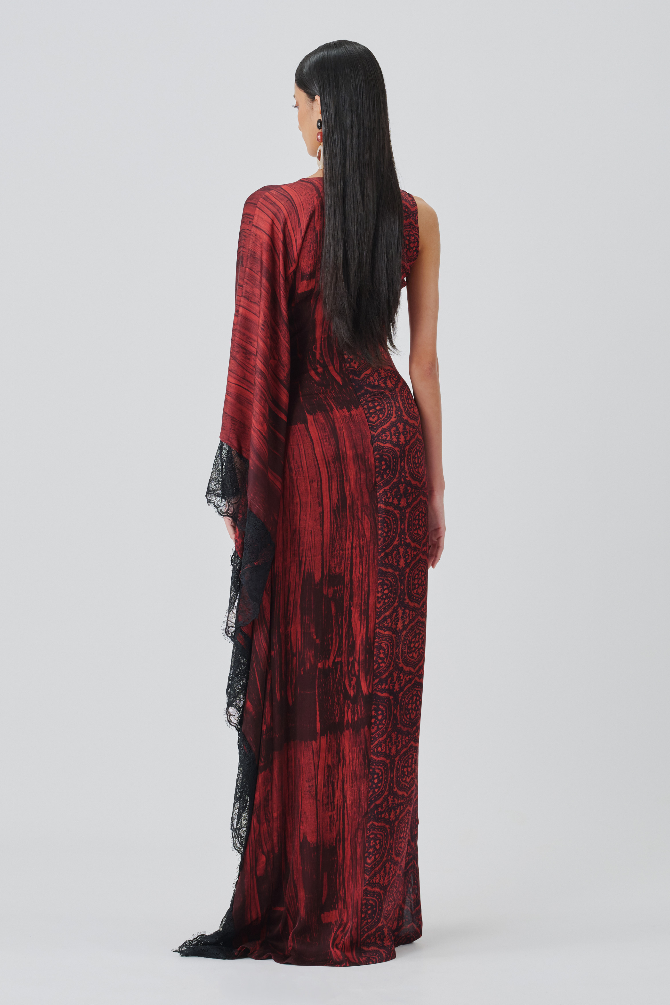 Back view of rhea ajrakh dress full view