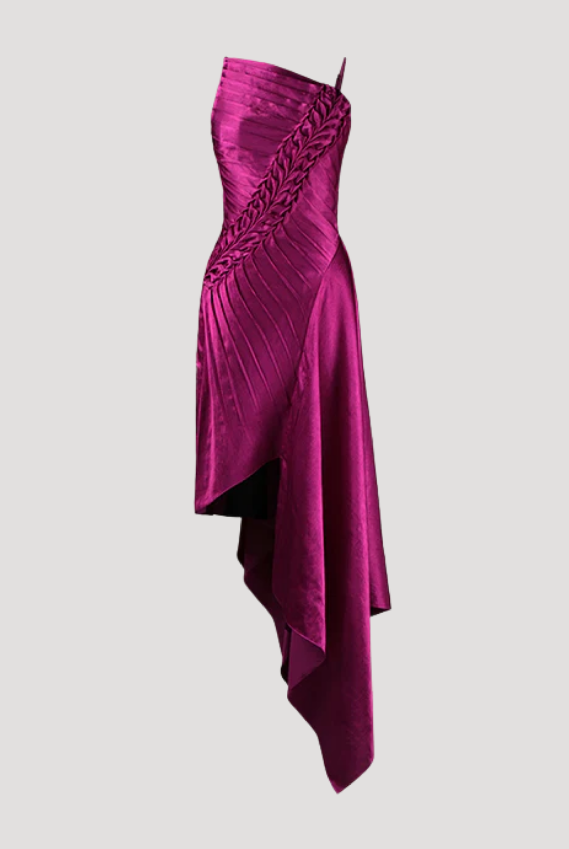 Front flatlay image of royal orchid dress
