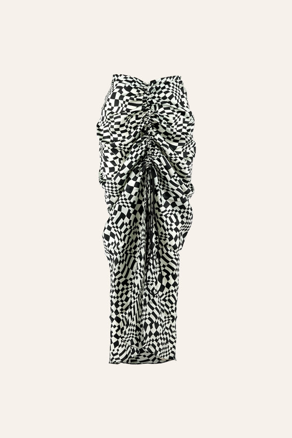 Sedona Skirt in Black and White Checks
