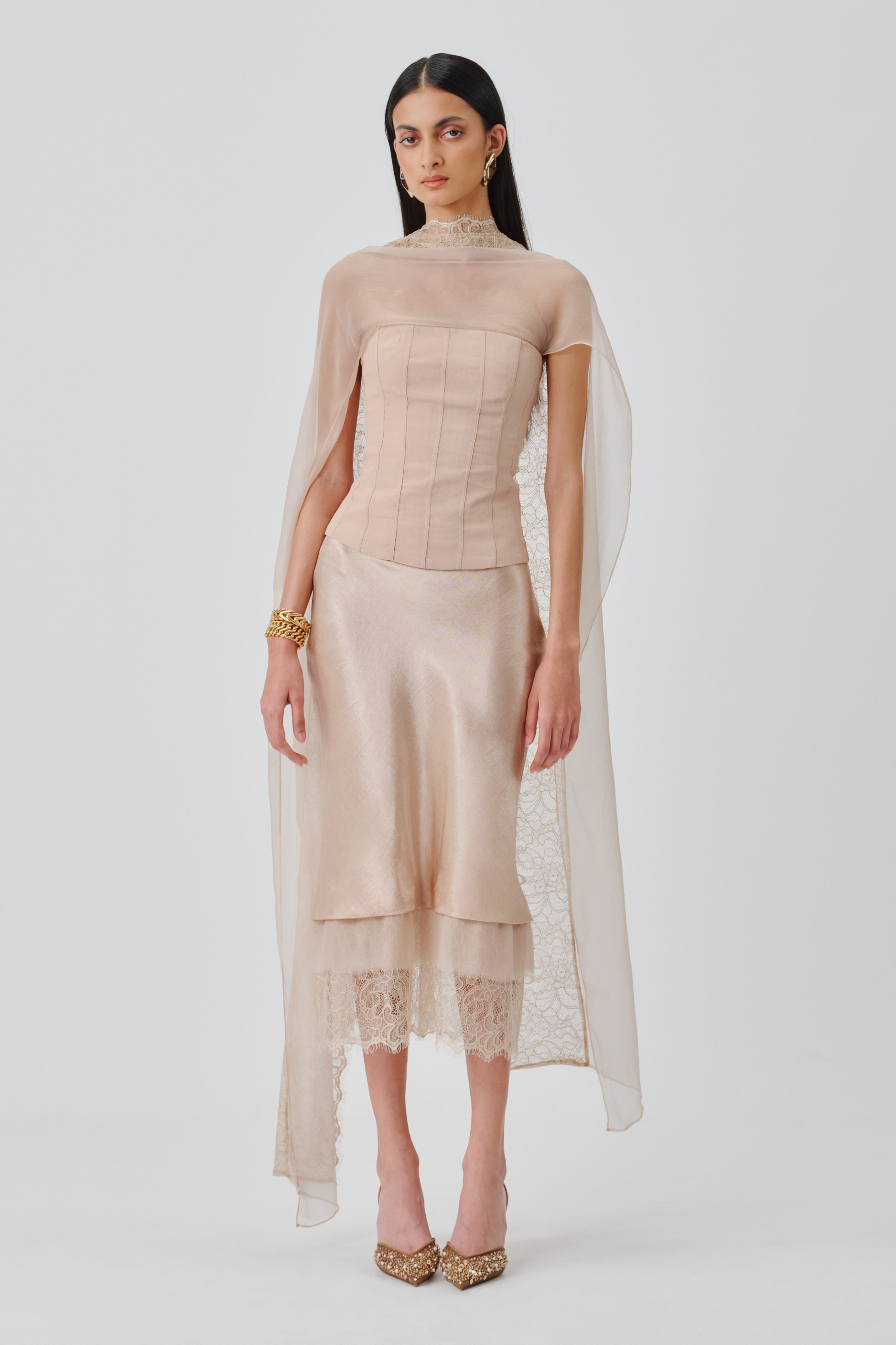 Soft Veil Corset Top