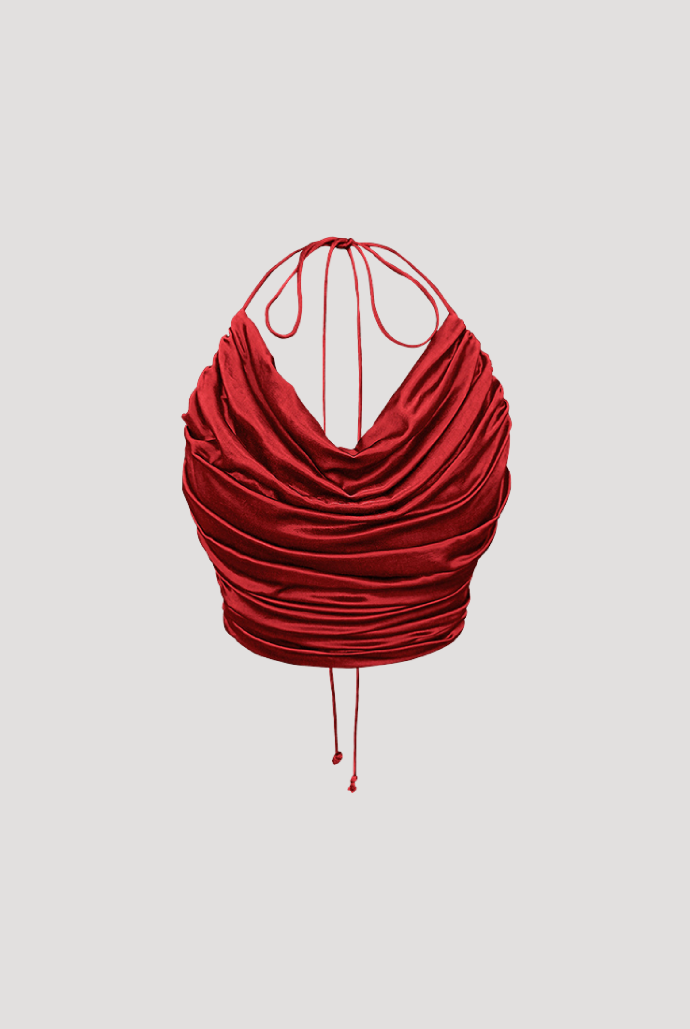 Steely Halter Top in Red