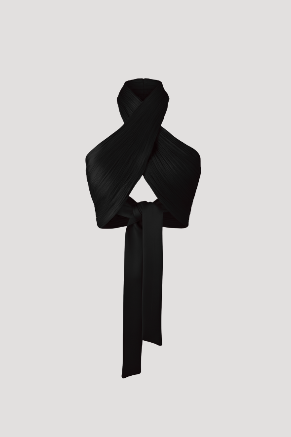 Hope Halter Neck Top in Black