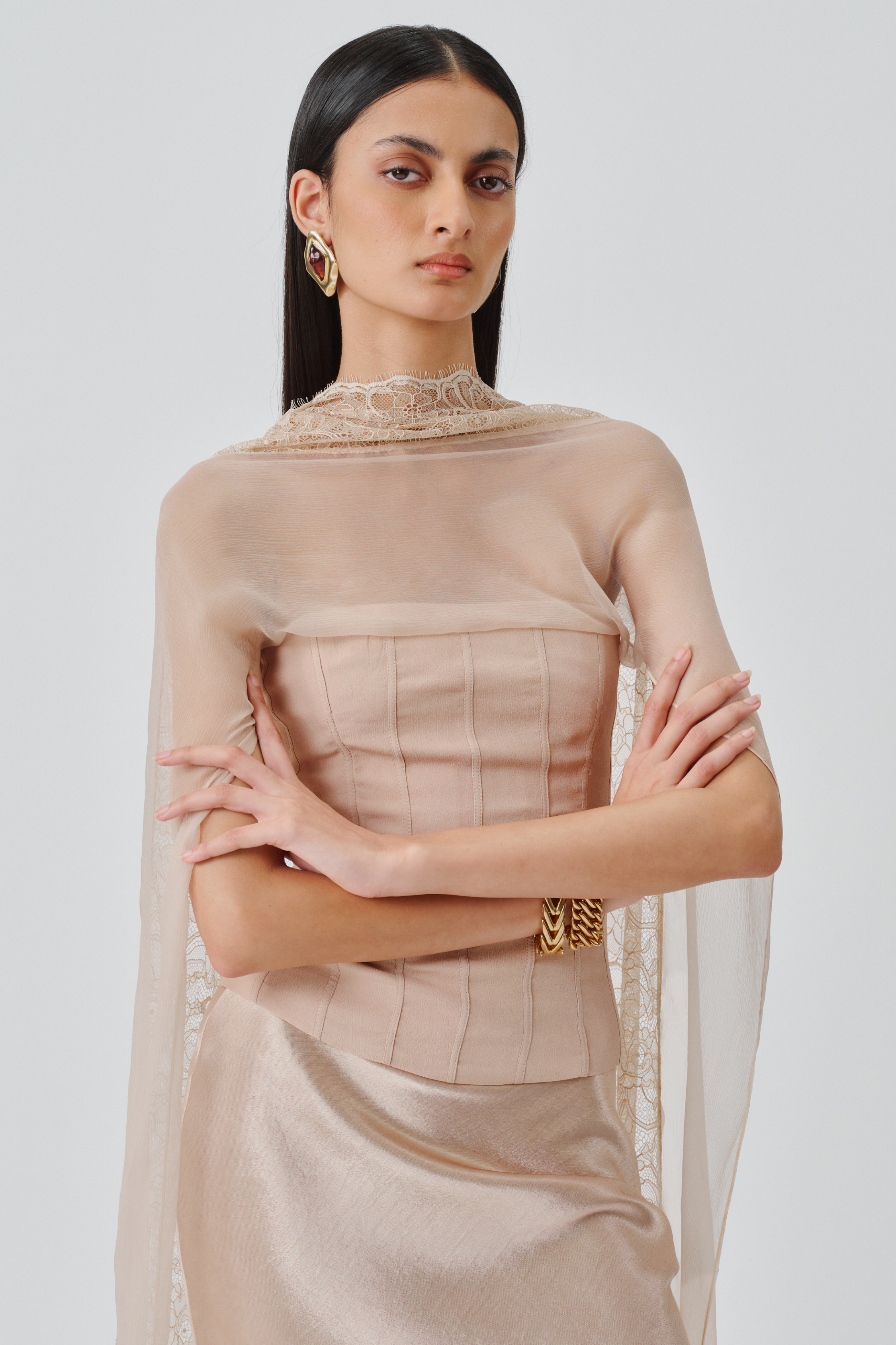 Soft Veil Corset Top