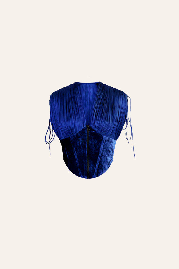 Veronica Corset Top in Blue