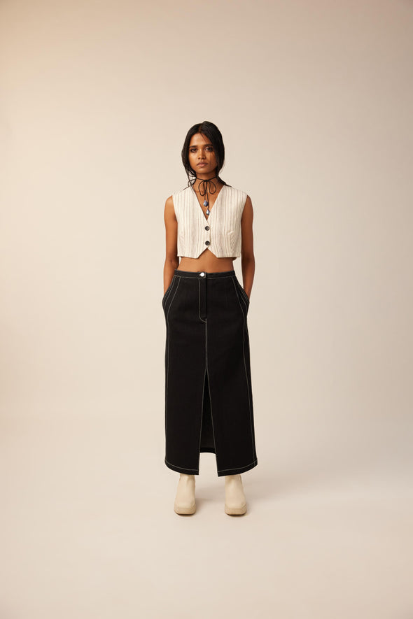 Artisanal crop waistcoat