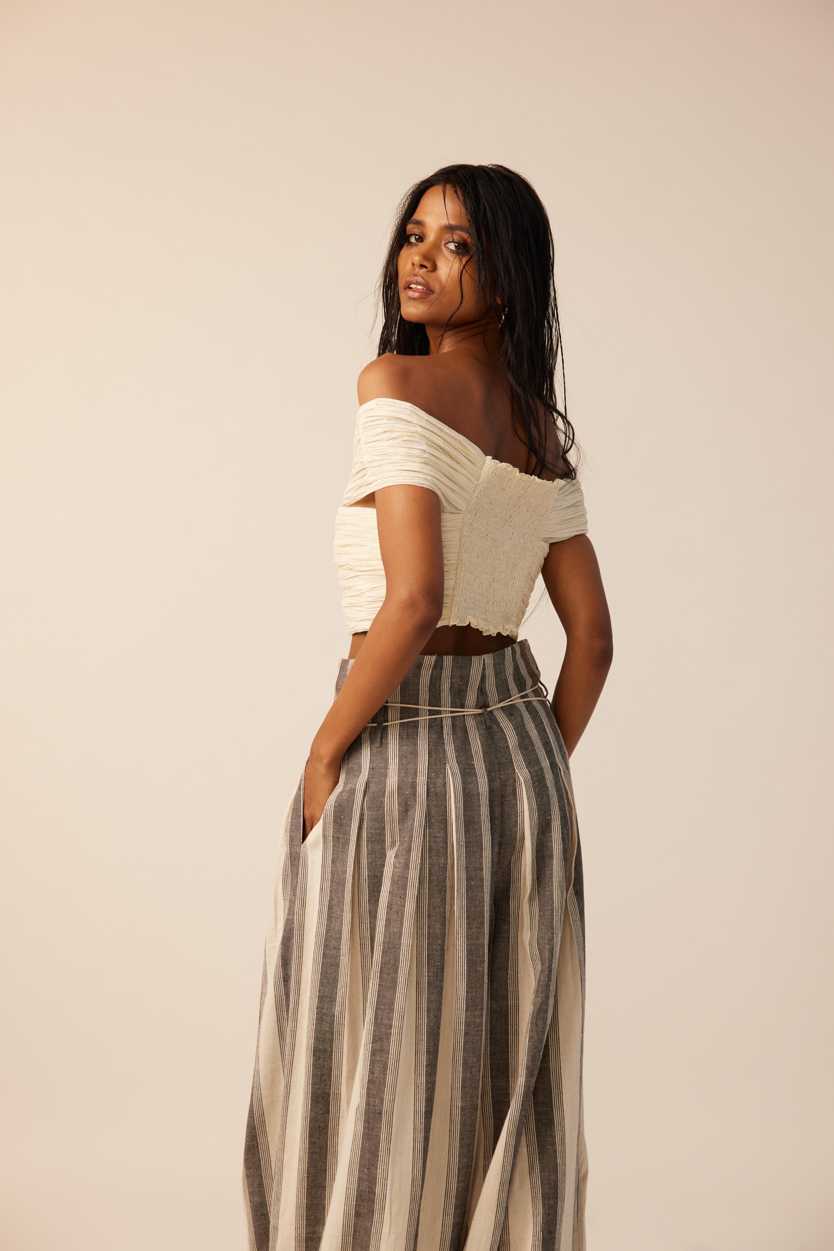 Wanderlust Off-Shoulder Crop Top