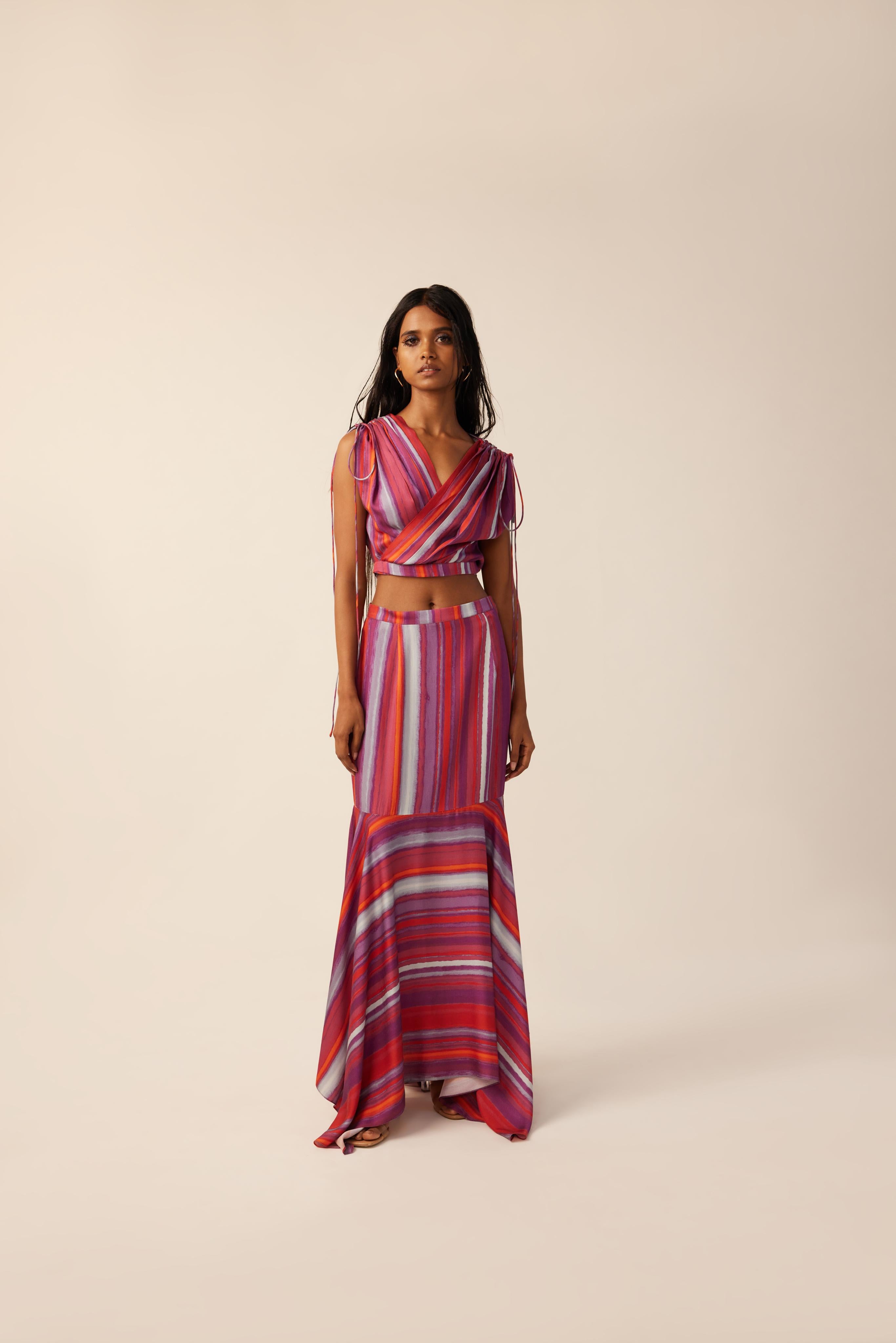 Ruby Serenade Wrap Top