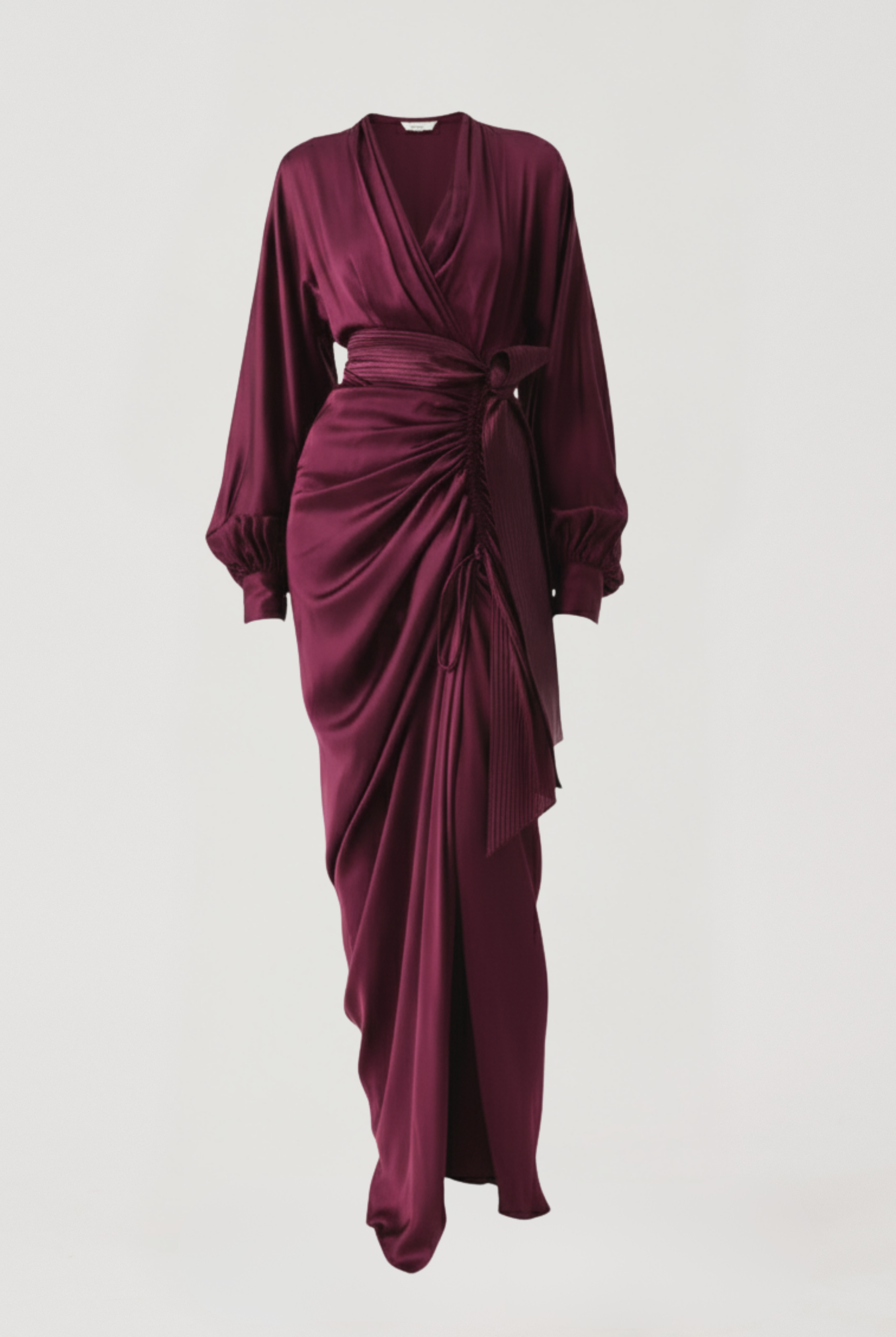 Burgundy Drape Dress
