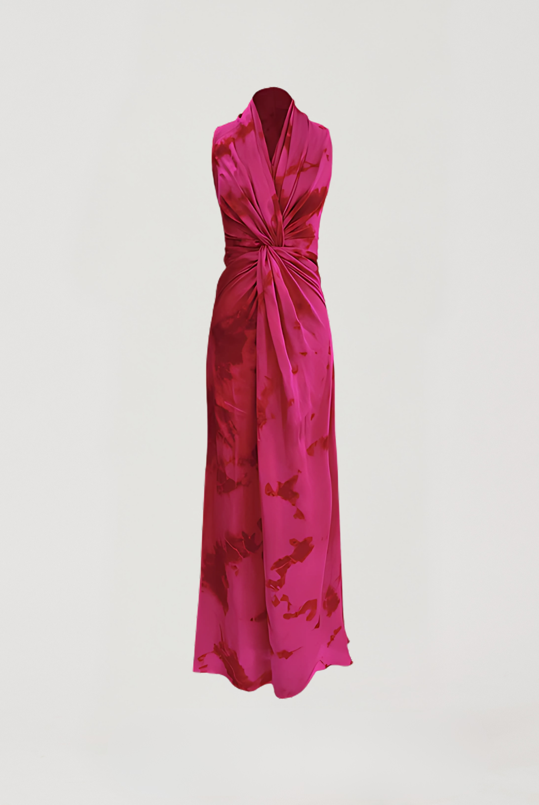 Date Night Dress, Kiara Draped Dress in Pink by Aroka.