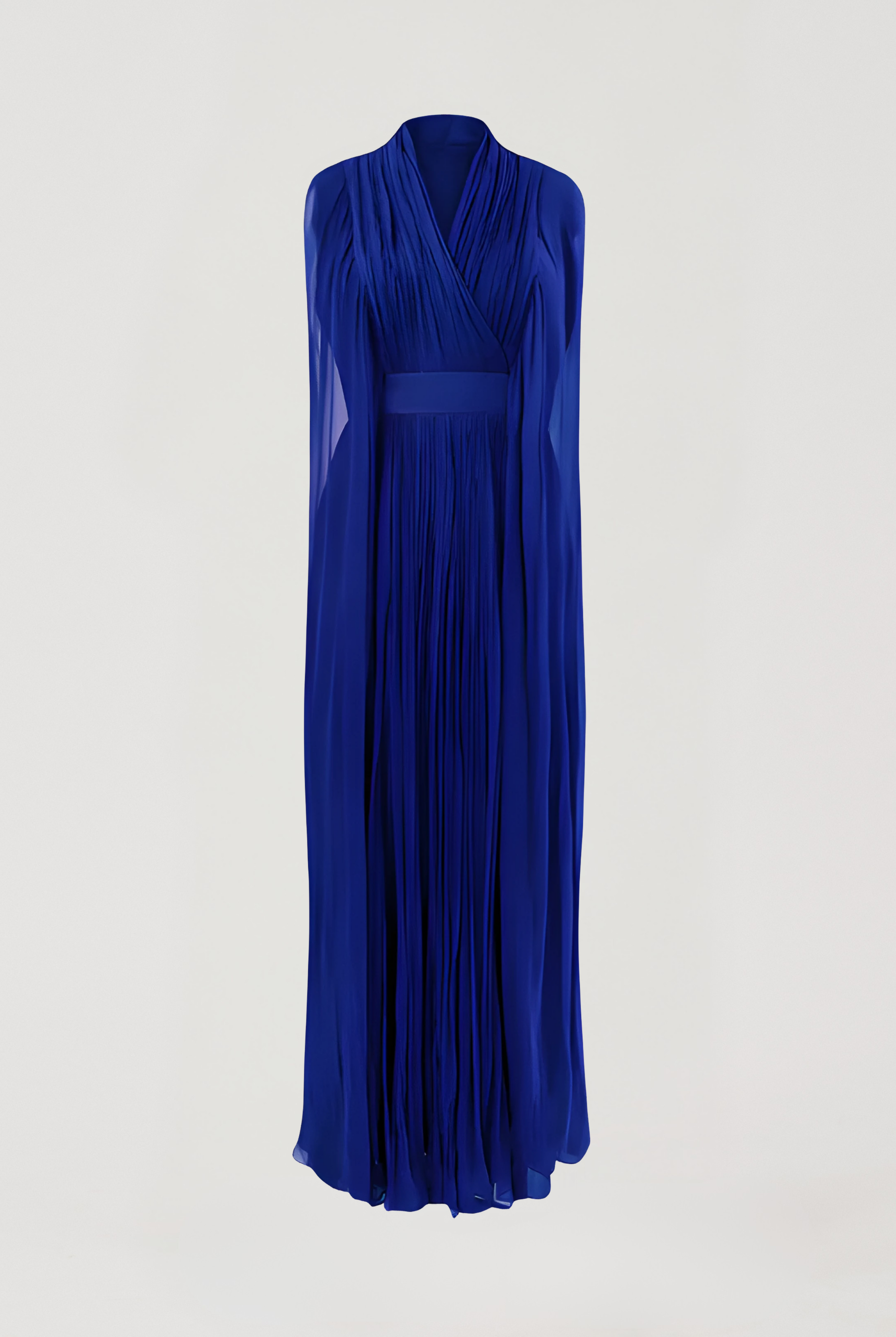 Aroka’s Maya Dress, a stunning layered gown dress with thigh-high slit and chiffon sleeves. Perfect outfit for cocktail parties & special events.