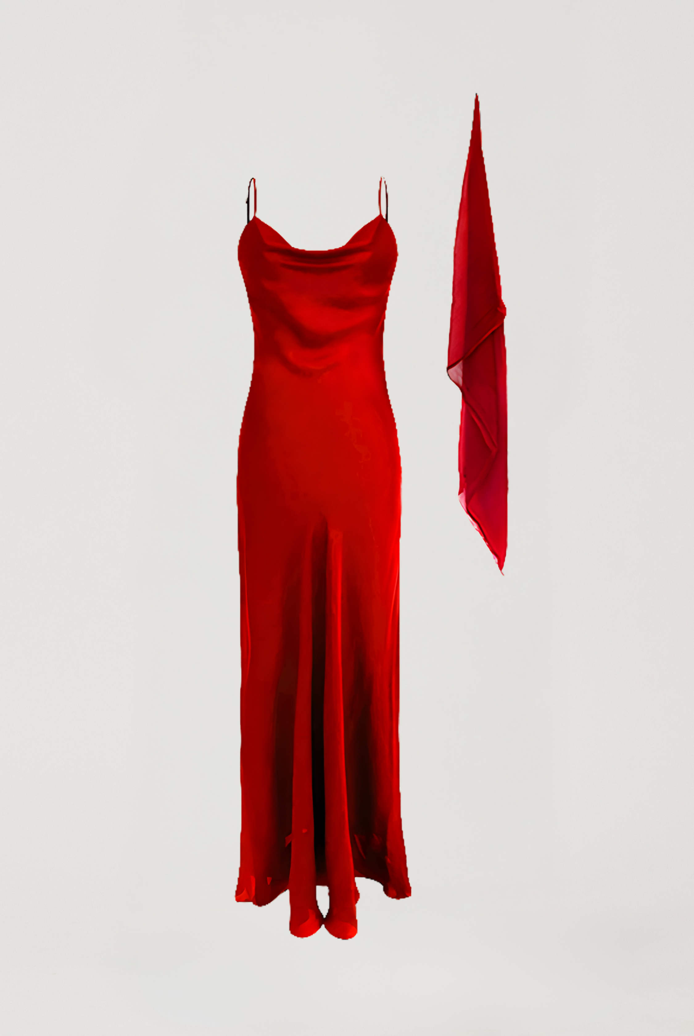 Tyra Slip Dress in Red