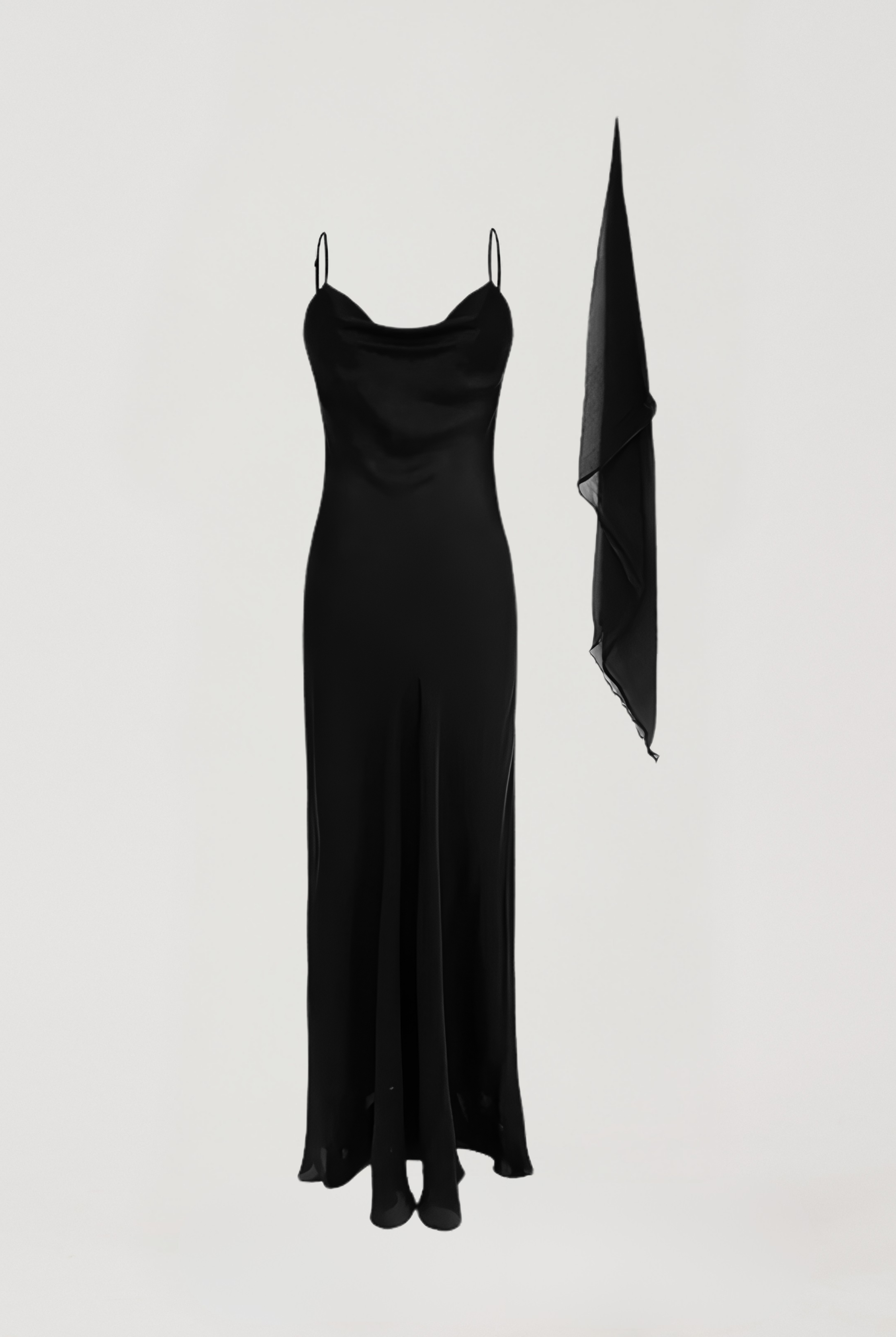 Tyra Slip Dress in Black