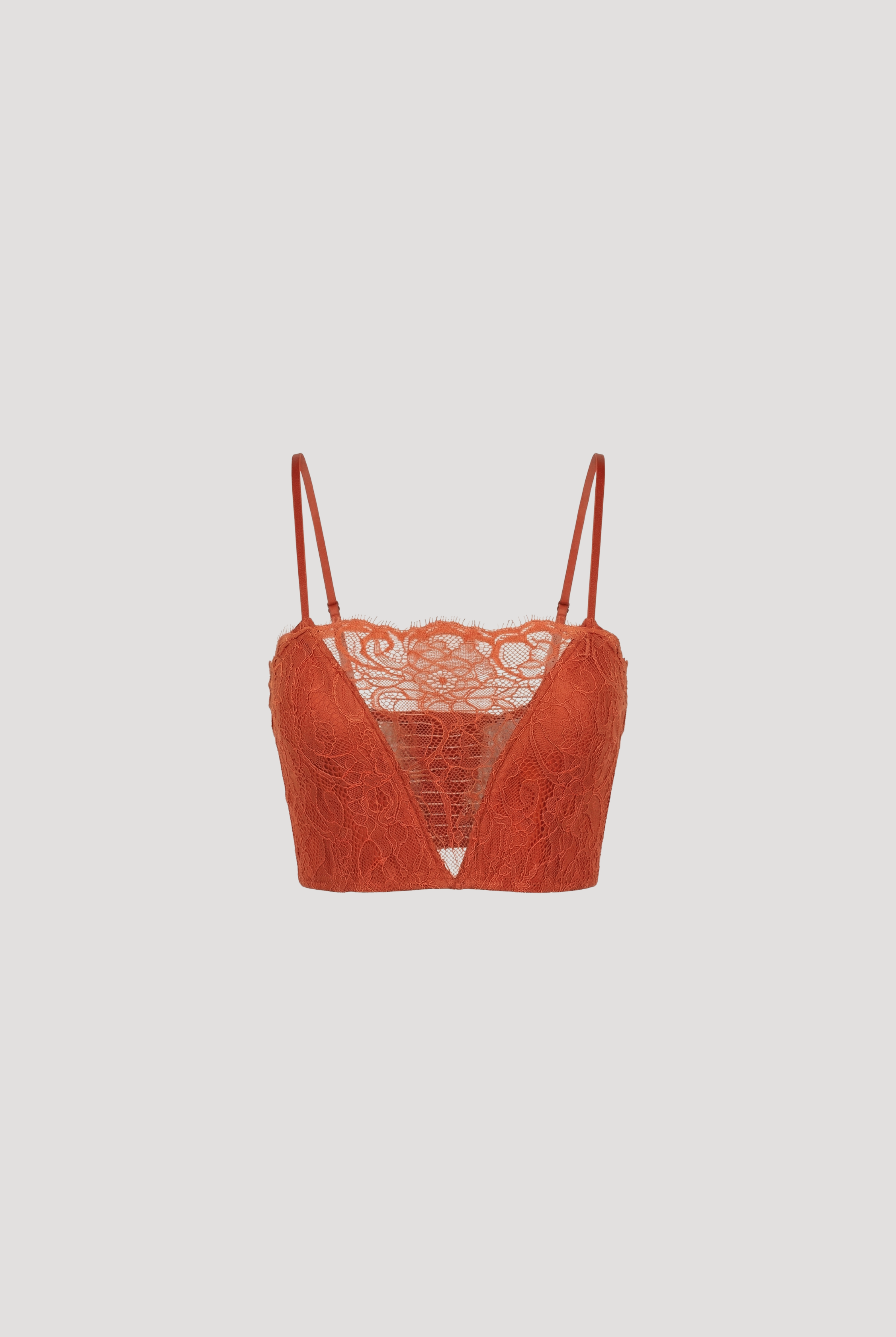 Salmon lace bralette