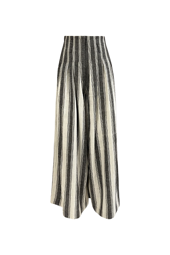 Amelia striped wide-leg pants