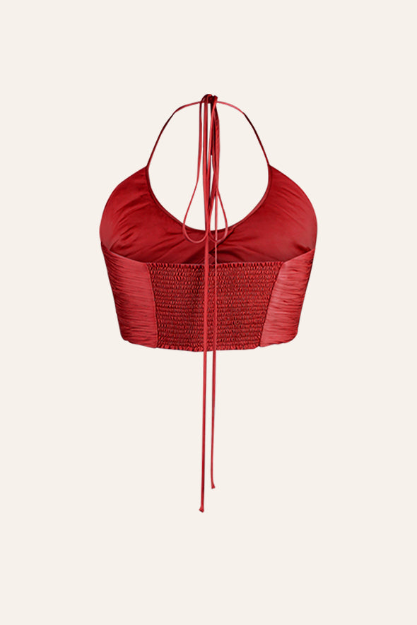 Paradiso Crop Top in Red