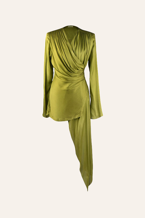 Vienna Dress in Olive Green